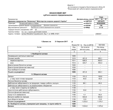 2017 Q1 1st, 2nd. Financial report of a small business entity